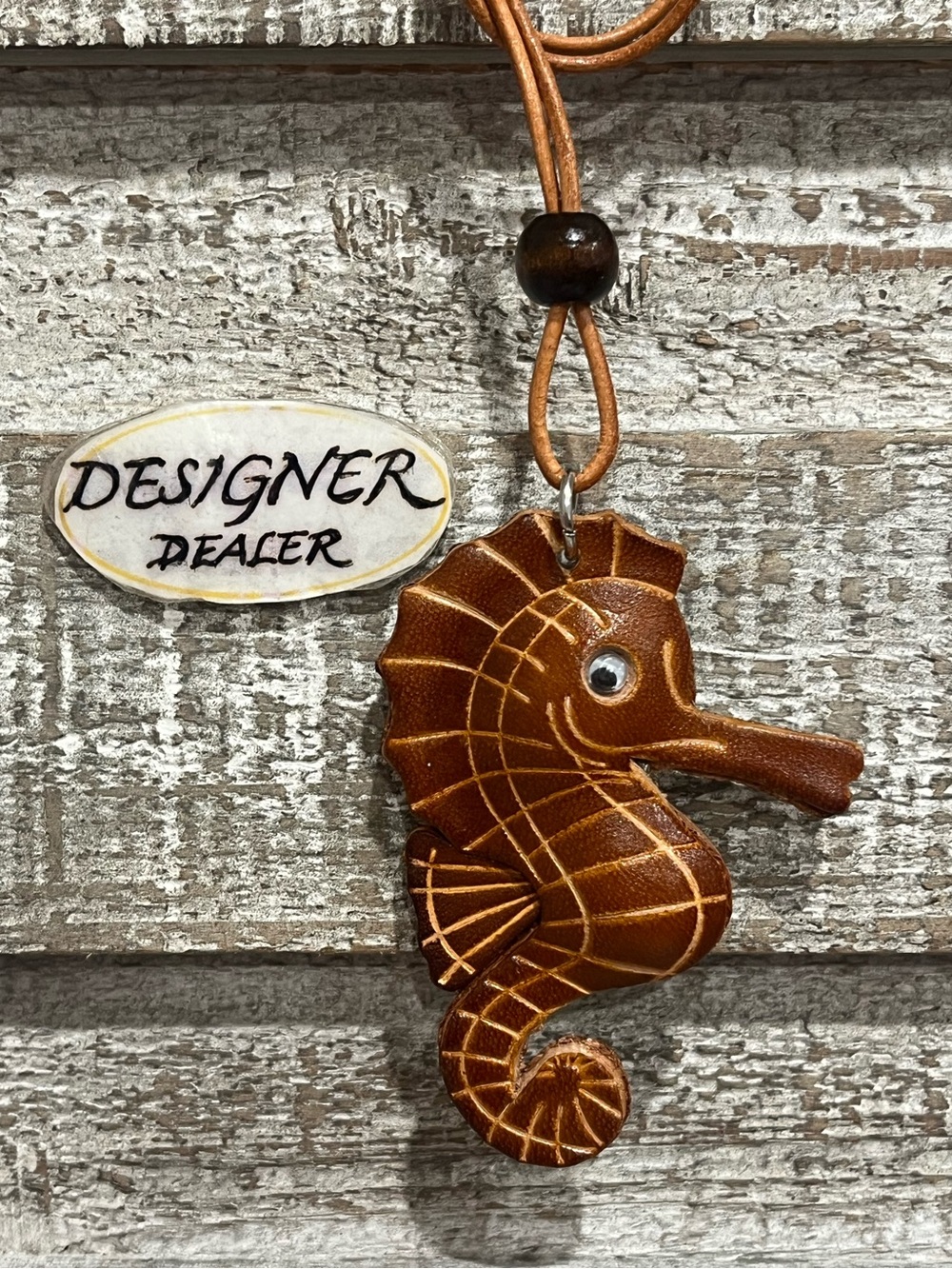 Genuine Leather Seahorse Bag Charm New